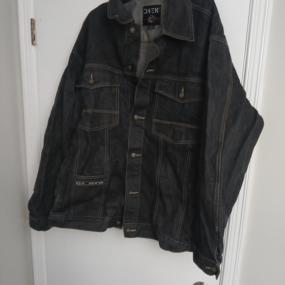 Vintage Y2K baggy Dtek Denim jacket men's XXL - Picture 2 of 12
